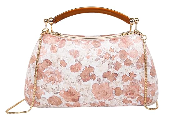 Bag in Floral Handbag with Gold Accents & Crossbody Strap Stylish and Compact Accessory for Every Occasion