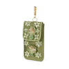 Bag in Handmade Beaded Floral Design Pouch for Women, Boho Chic Mobile Purse (Parrot Green)