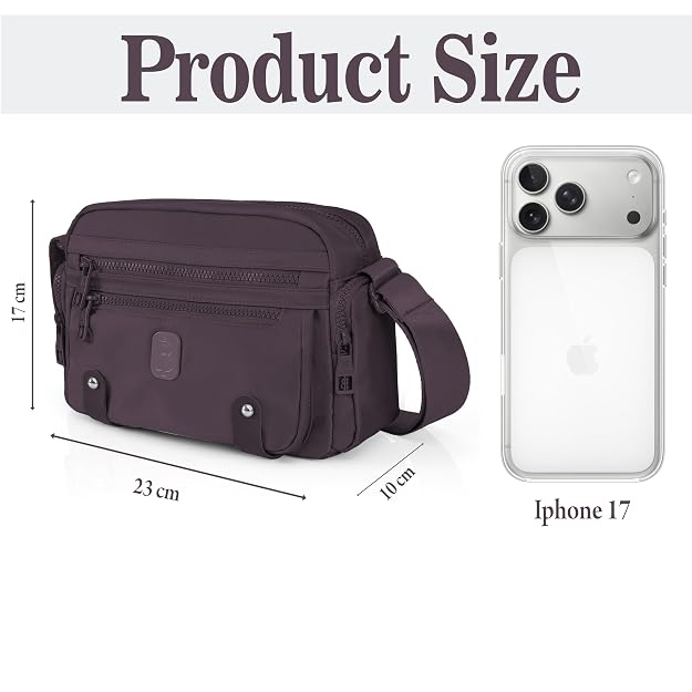 Bag in Fashionable Crossbody Messenger Bag for Women | Durable Nylon Side Bag with Zip Closure