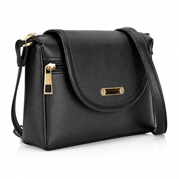 J I ACCESSORIES Women’s Stylish Crossbody Sling Bag – Elegant PU Leather Small Shoulder Purse with Adjustable Strap – Casual & Travel Handbag
