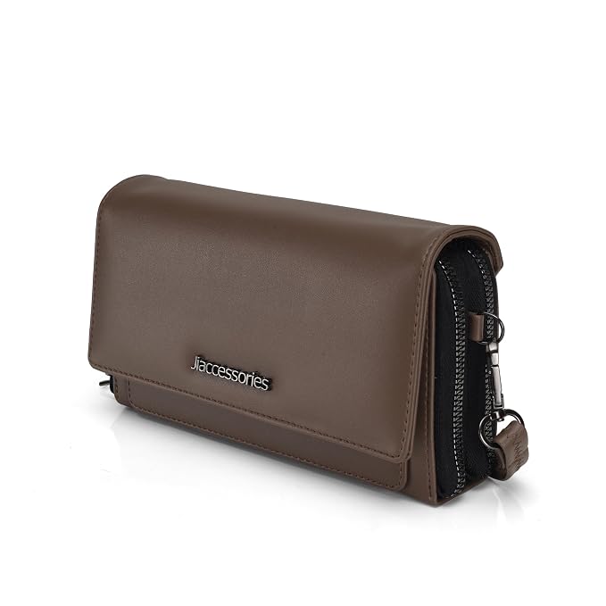 J I Elegant Premium Women’s Clutch Wallet Luxury Look with Zip Closure