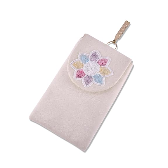 Bag in Women's Flower Beaded Mobile Pouch