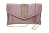 Bag in Elegant Satin Evening Clutch Bag Stylish Envelope Purse with Rhinestone Detail and Detachable Chain Perfect for Formal Events and Special Occasions