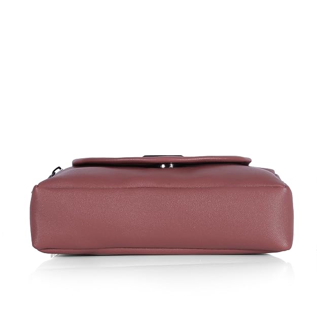 J I Elegant Leather Crossbody Handbag with Paisley Pattern Flap and Secure Zipper Pockets