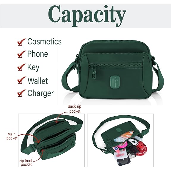 J I Luxury Style Mini Crossbody Sling Bag for Women – Compact, Durable & Multi-Compartment Design