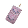 Bag in Floral Beaded Mobile Clutch for Women – Handmade Crossbody Phone Purse with Chain Strap
