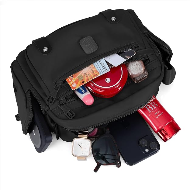 Bag in Fashionable Crossbody Messenger Bag for Women | Durable Nylon Side Bag with Zip Closure