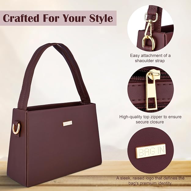Bag in Women's Premium Shoulder Handbag Elegant Top Handle Purse Spacious Zipper Closure Satchel Bag for Office, Party, Casual, Shopping & Daily Use