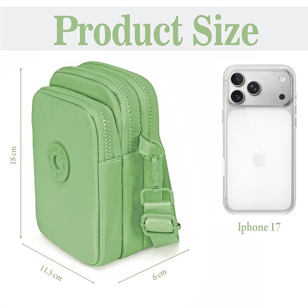 BAG IN Crossbody Travel Bag with Adjustable Strap, Multi-Pocket Phone Purse, Lightweight Nylon Shoulder Bag for Everyday Essentials
