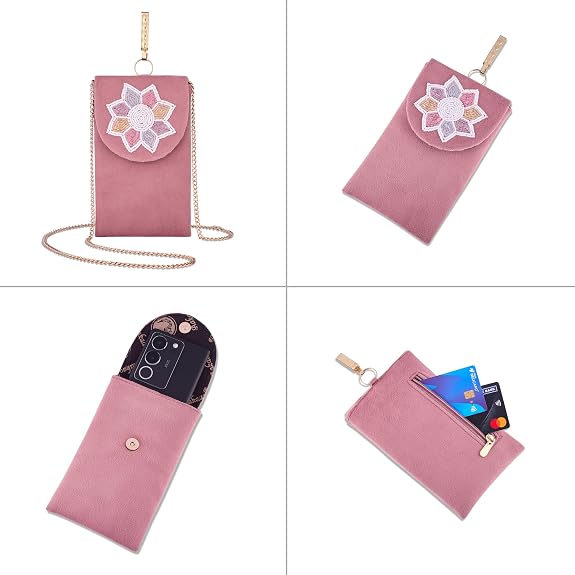 Bag in Women's Flower Beaded Mobile Pouch