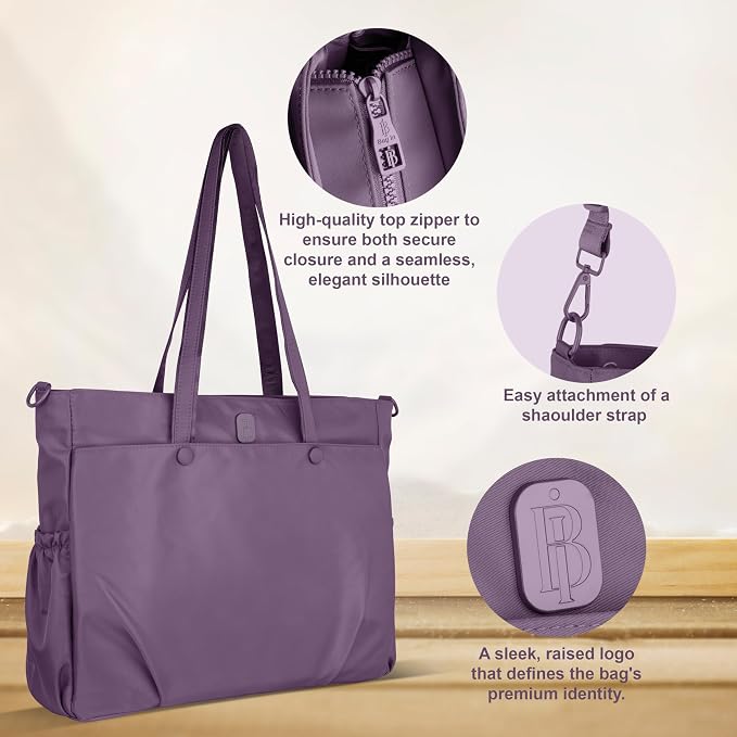 Bag in Premium Large Capacity Everyday Tote Bag for Women with Zipper Closure and Multi Pocket Storag