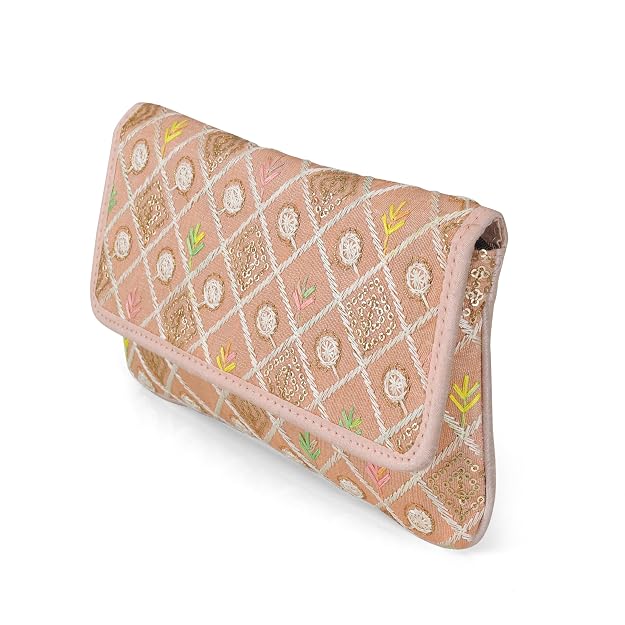 BAG IN Handmade Embroidered Sling Clutch – Wedding, Party & Festive Occasion Purse