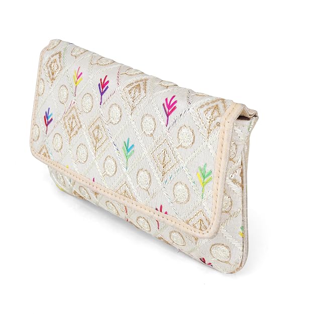 BAG IN Handmade Embroidered Sling Clutch – Wedding, Party & Festive Occasion Purse