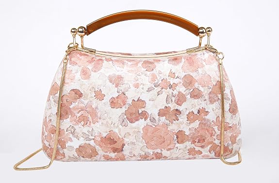 Bag in Floral Handbag with Gold Accents & Crossbody Strap Stylish and Compact Accessory for Every Occasion