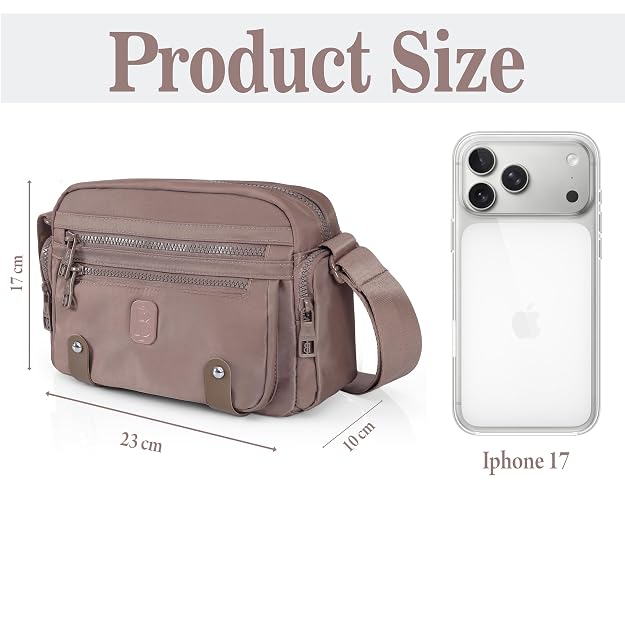 Bag in Fashionable Crossbody Messenger Bag for Women | Durable Nylon Side Bag with Zip Closure