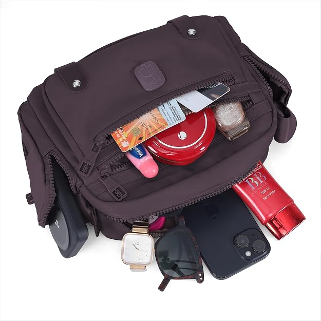 Bag in Fashionable Crossbody Messenger Bag for Women | Durable Nylon Side Bag with Zip Closure