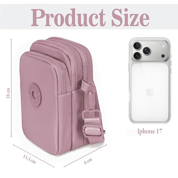 BAG IN Crossbody Travel Bag with Adjustable Strap, Multi-Pocket Phone Purse, Lightweight Nylon Shoulder Bag for Everyday Essentials