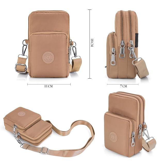 Bag in Women’s Floral Crossbody Phone Bag – Multi-Pocket Small Shoulder Purse with Adjustable Strap