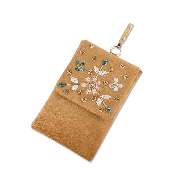 Bag in Floral Beaded Mobile Sling Bag for Women