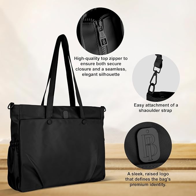 Bag in Premium Large Capacity Everyday Tote Bag for Women with Zipper Closure and Multi Pocket Storag