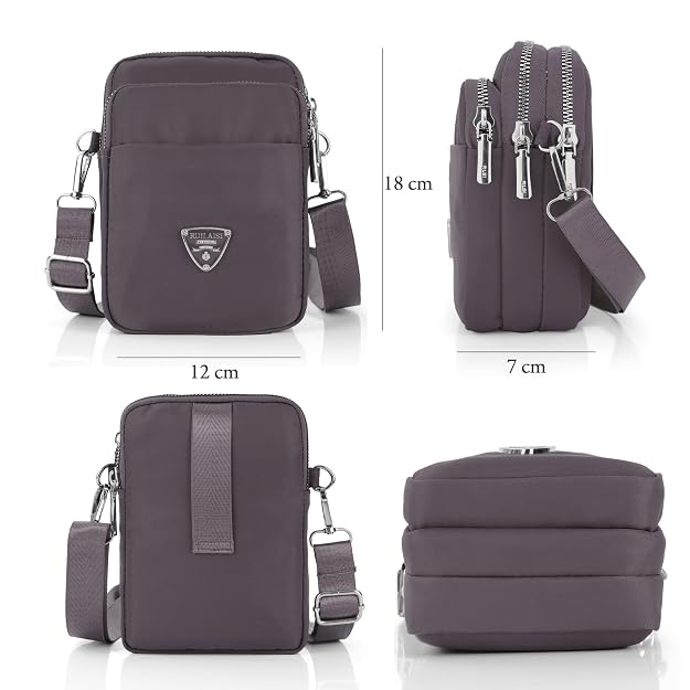 Bag in Multi-Compartment Crossbody Phone Bag for Women Stylish and Compact Zippered Pouch with Adjustable Strap – 8 Trendy Colors for Everyday Use