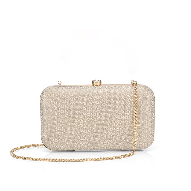BAG IN Women Evening Hand Clutch | Ladies Party Wedding Purse with Chain Strap