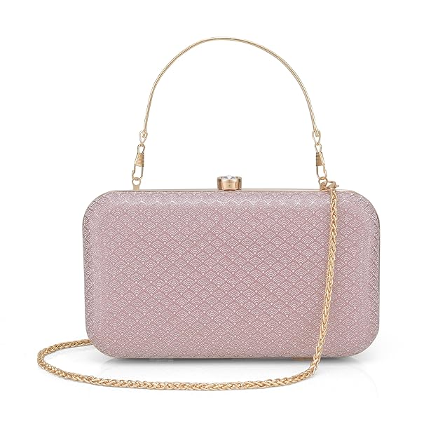 BAG IN Women Evening Hand Clutch | Ladies Party Wedding Purse with Chain Strap