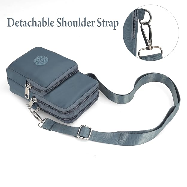 Bag in Women’s Floral Crossbody Phone Bag – Multi-Pocket Small Shoulder Purse with Adjustable Strap