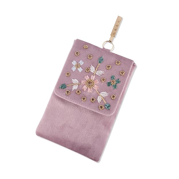 Bag in Floral Beaded Mobile Sling Bag for Women