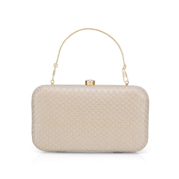 BAG IN Women Evening Hand Clutch | Ladies Party Wedding Purse with Chain Strap