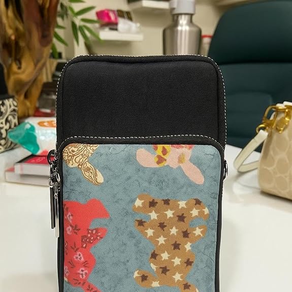 Bag in Bag In Floral Crossbody Bag with Multiple Zippered Compartments - Compact, Stylish and Convenient for Travel and Daily Use