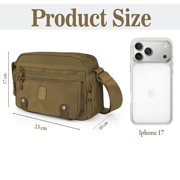 Bag in Fashionable Crossbody Messenger Bag for Women | Durable Nylon Side Bag with Zip Closure