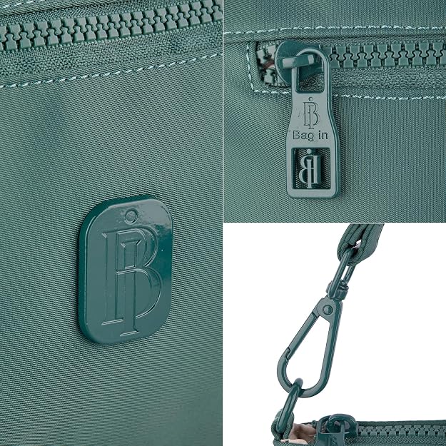Bag In Nylon Shoulder Bag for Women, Compact Lightweight Zippered Crossbody Purse