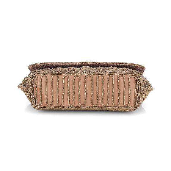 BAG IN Elegant Beaded Evening Clutch Purse with Detachable Chain Strap – Handcrafted Party Shoulder Bag for Women