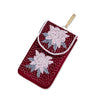 Bag in Floral Beaded Mobile Clutch for Women – Handmade Crossbody Phone Purse with Chain Strap