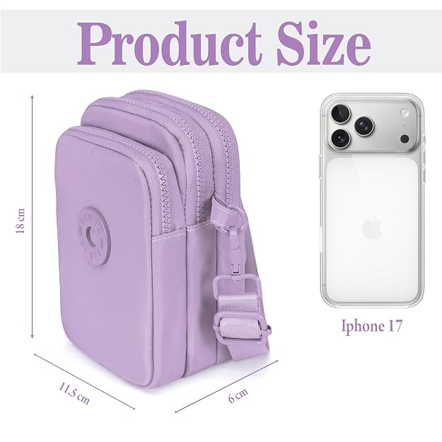 BAG IN Crossbody Travel Bag with Adjustable Strap, Multi-Pocket Phone Purse, Lightweight Nylon Shoulder Bag for Everyday Essentials