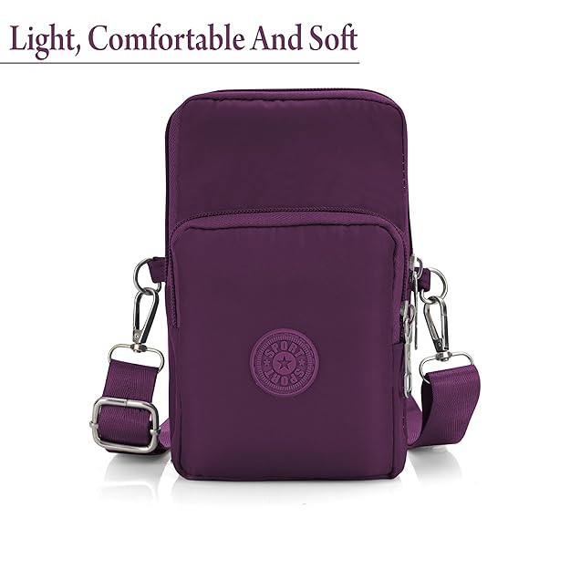 Bag in Women’s Floral Crossbody Phone Bag – Multi-Pocket Small Shoulder Purse with Adjustable Strap