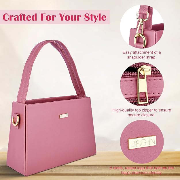 Bag in Women's Premium Shoulder Handbag Elegant Top Handle Purse Spacious Zipper Closure Satchel Bag for Office, Party, Casual, Shopping & Daily Use