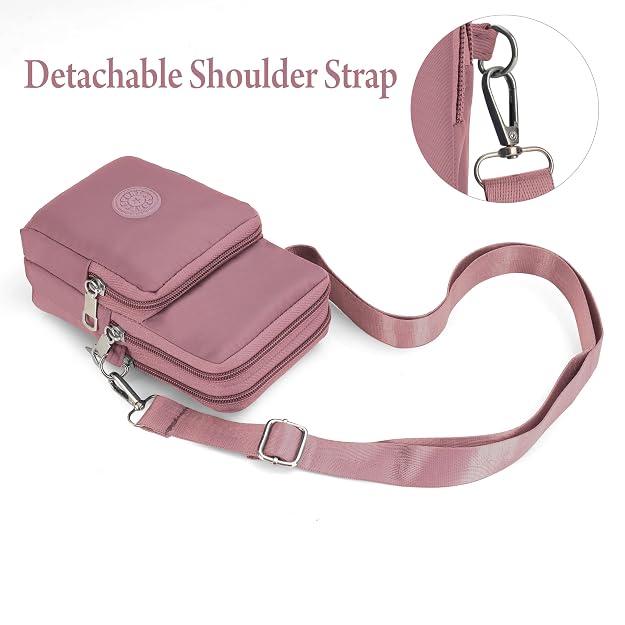 Bag in Women’s Floral Crossbody Phone Bag – Multi-Pocket Small Shoulder Purse with Adjustable Strap