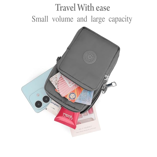 Bag in Women’s Floral Crossbody Phone Bag – Multi-Pocket Small Shoulder Purse with Adjustable Strap