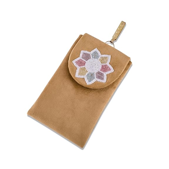 Bag in Women's Flower Beaded Mobile Pouch