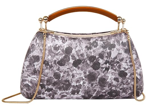 Bag in Floral Handbag with Gold Accents & Crossbody Strap Stylish and Compact Accessory for Every Occasion