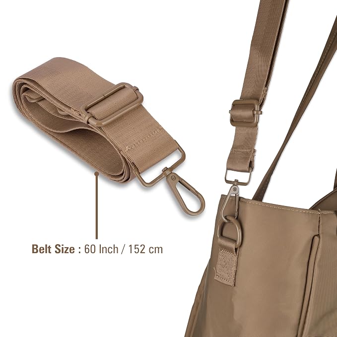 Bag in Women’s Tote Bag with Zipper & Adjustable Shoulder Strap – Lightweight Large Handbag for Work, Travel & Daily Use