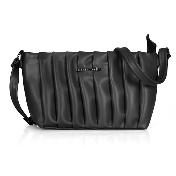 J I Quilted Crossbody Sling Bag for Women Soft Padded Design, Adjustable Strap, Compact Everyday Shoulder Purse