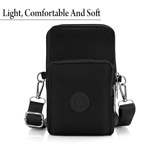Bag in Women’s Floral Crossbody Phone Bag – Multi-Pocket Small Shoulder Purse with Adjustable Strap