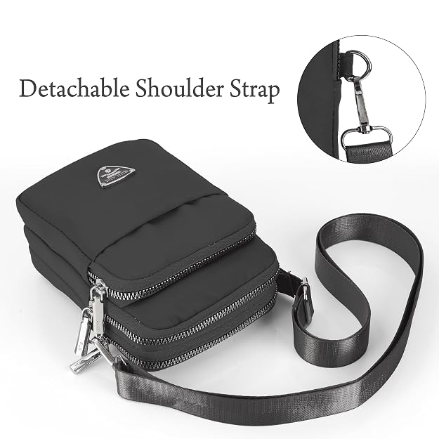 Bag in Multi-Compartment Crossbody Phone Bag for Women Stylish and Compact Zippered Pouch with Adjustable Strap – 8 Trendy Colors for Everyday Use