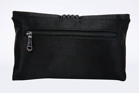 Bag in Elegant Satin Evening Clutch Bag Stylish Envelope Purse with Rhinestone Detail and Detachable Chain Perfect for Formal Events and Special Occasions