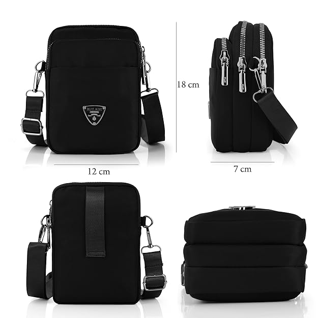 Bag in Multi-Compartment Crossbody Phone Bag for Women Stylish and Compact Zippered Pouch with Adjustable Strap – 8 Trendy Colors for Everyday Use
