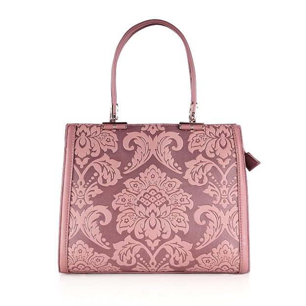 Bag in Elegant Damask Patterned Handbag for Women Chic Designer Shoulder Bag with Durable Handles Perfect for Formal & Casual Outings