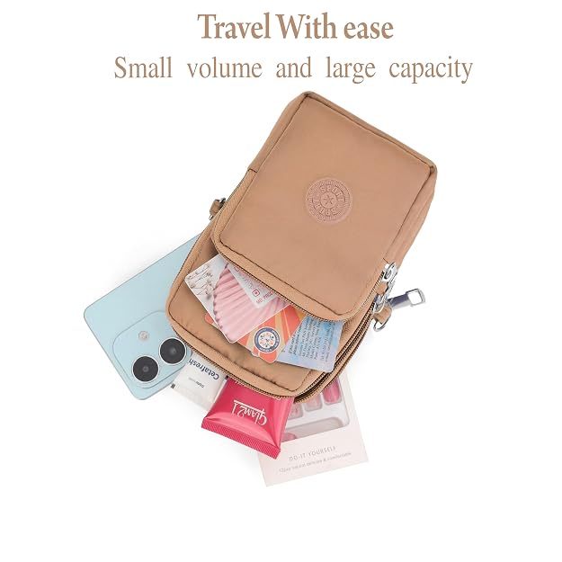 Bag in Women’s Floral Crossbody Phone Bag – Multi-Pocket Small Shoulder Purse with Adjustable Strap